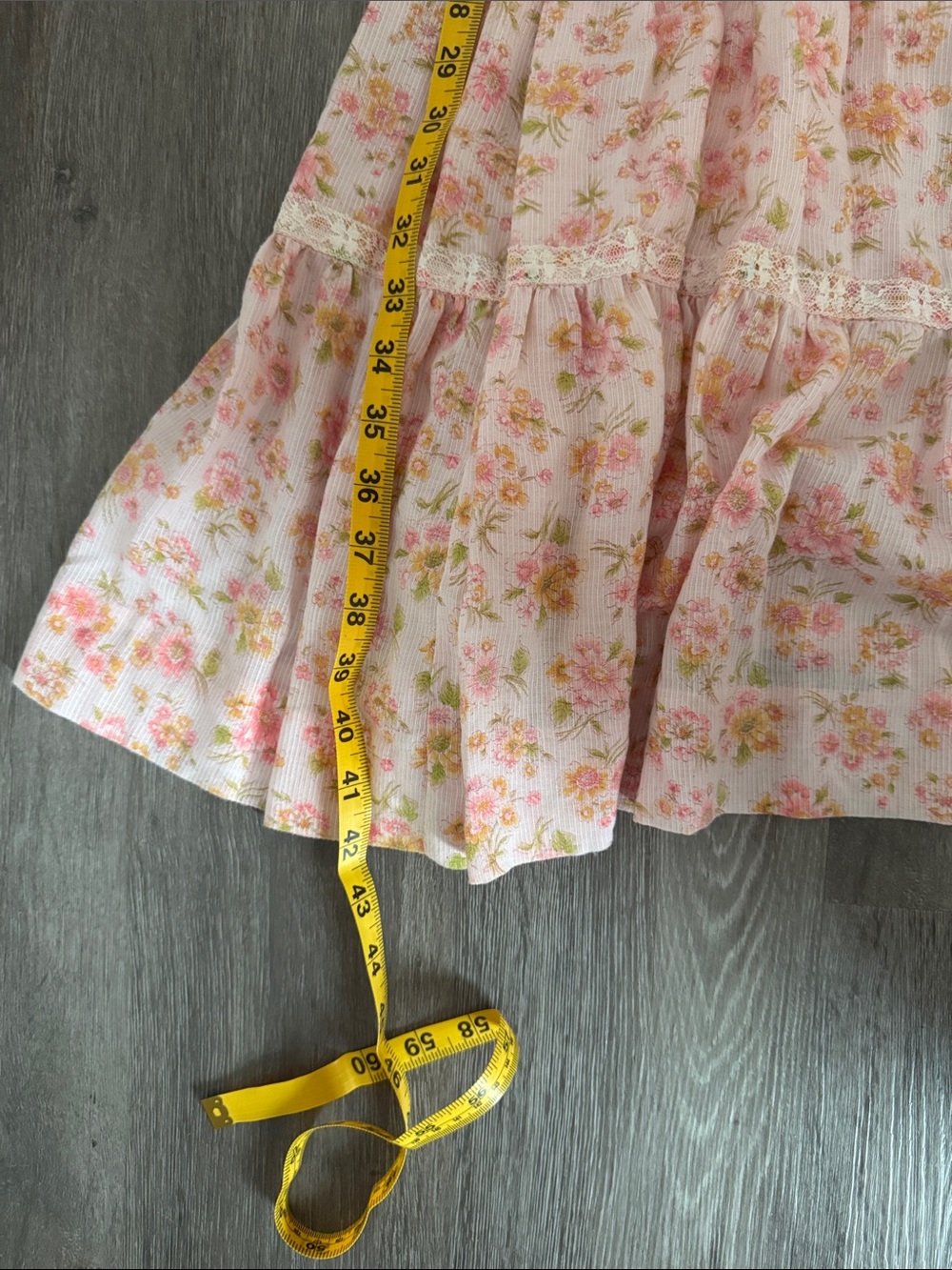 Vintage 70s Pink Floral Peasant Midi Dress - Picture 10 of 11